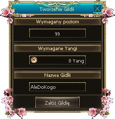 Okno: Tworzenie Gildii